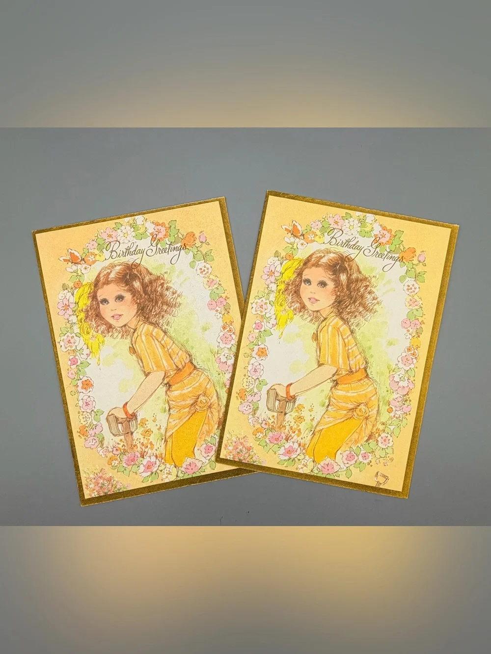 Retro 1970s Birthday Greeting Cards Lot Of 6 Fantusy NOS Very Rare Made In USA
